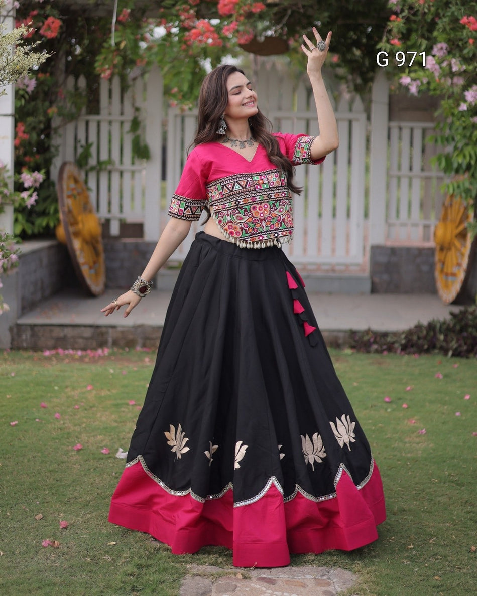 Traditional Roman Garba Wear Lehenga - G 971
