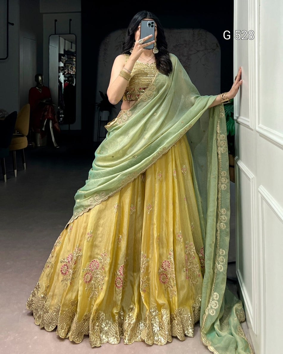 Premium Pastel Lehenga with Graceful Elegant Design - G528