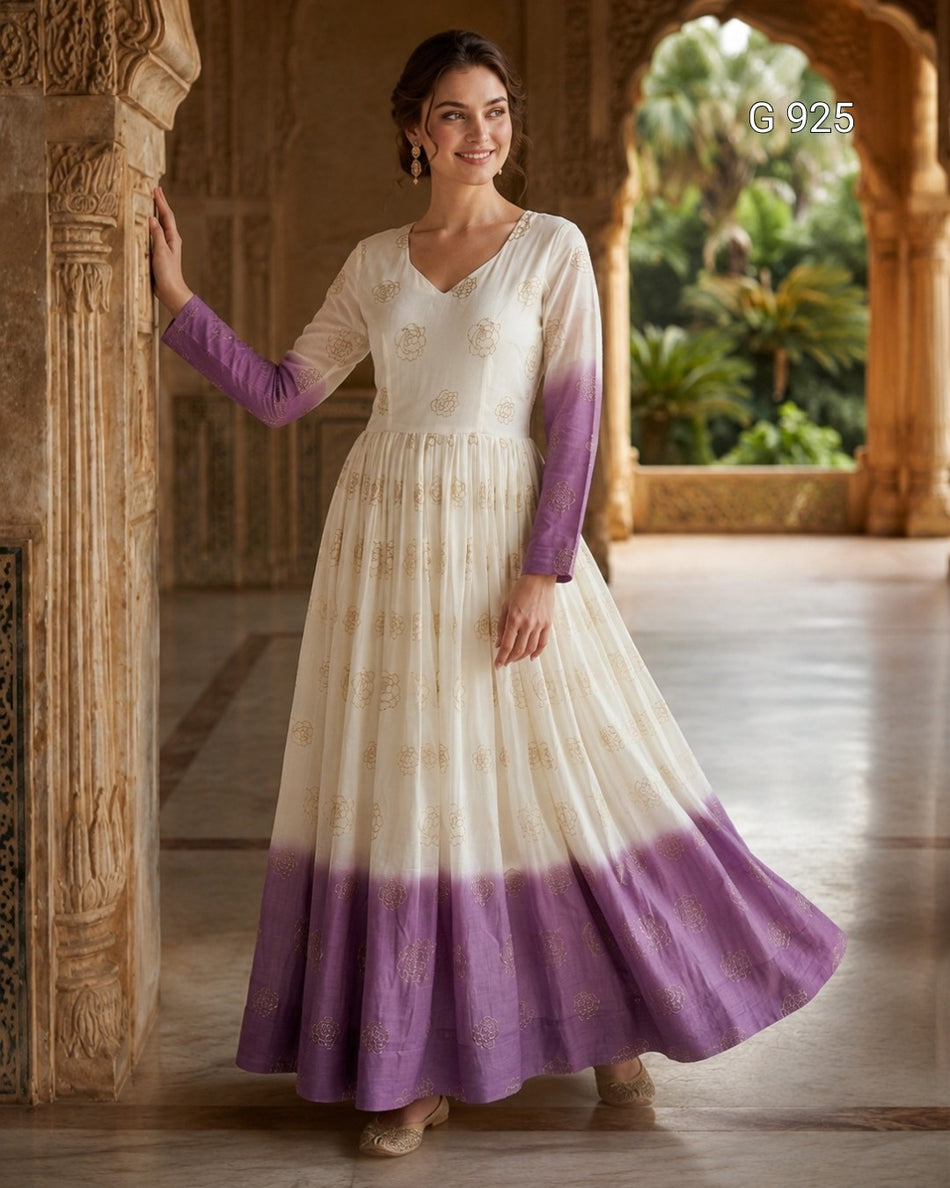 Premium Sequins Embroidered Designer Gown - G 925