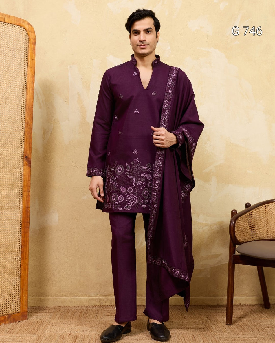 Luxurious Viscose Silk Kurta with Royal Appeal G 746
