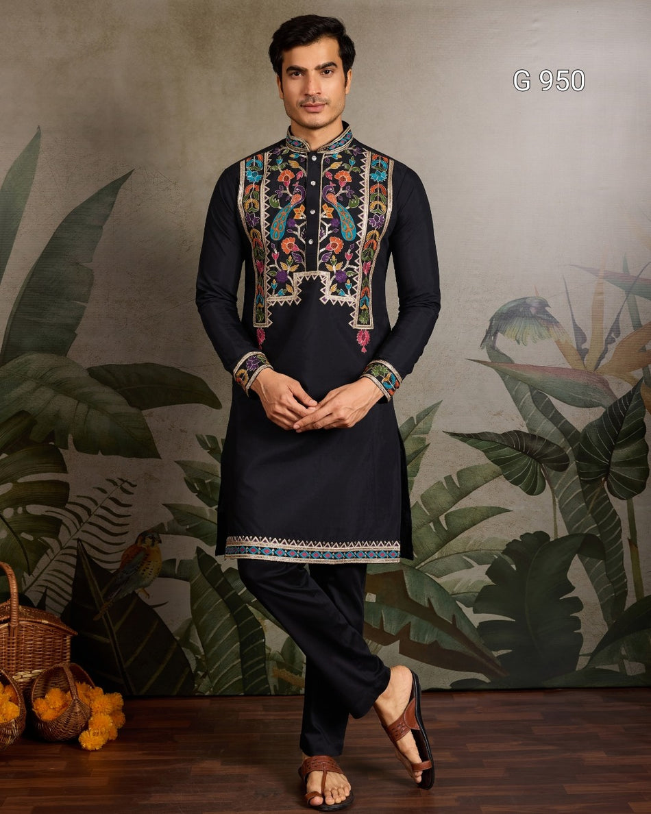 Traditional Rajwadi Men's Kurta Outfit - G 950