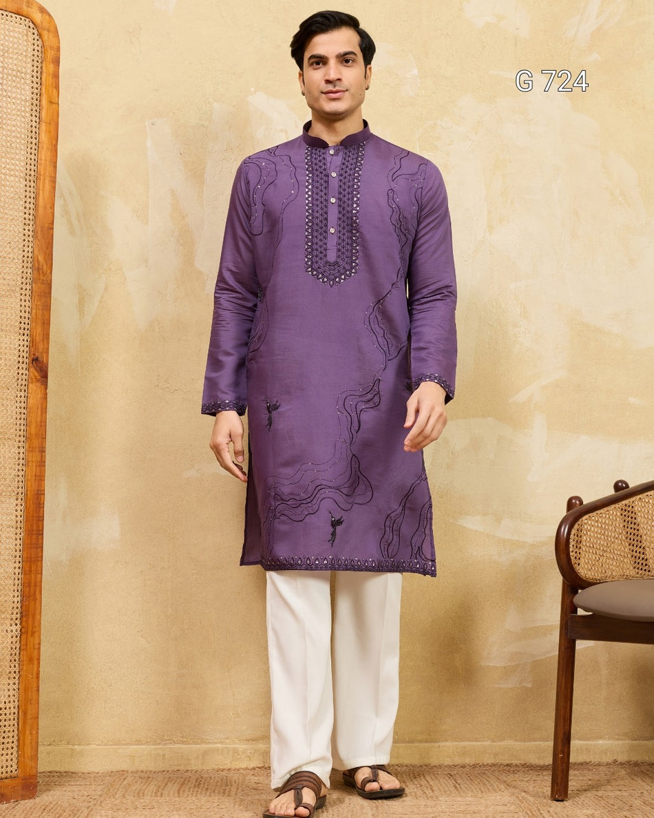 Graceful Ethnic Kurta with Timeless Festive Charm - G 724