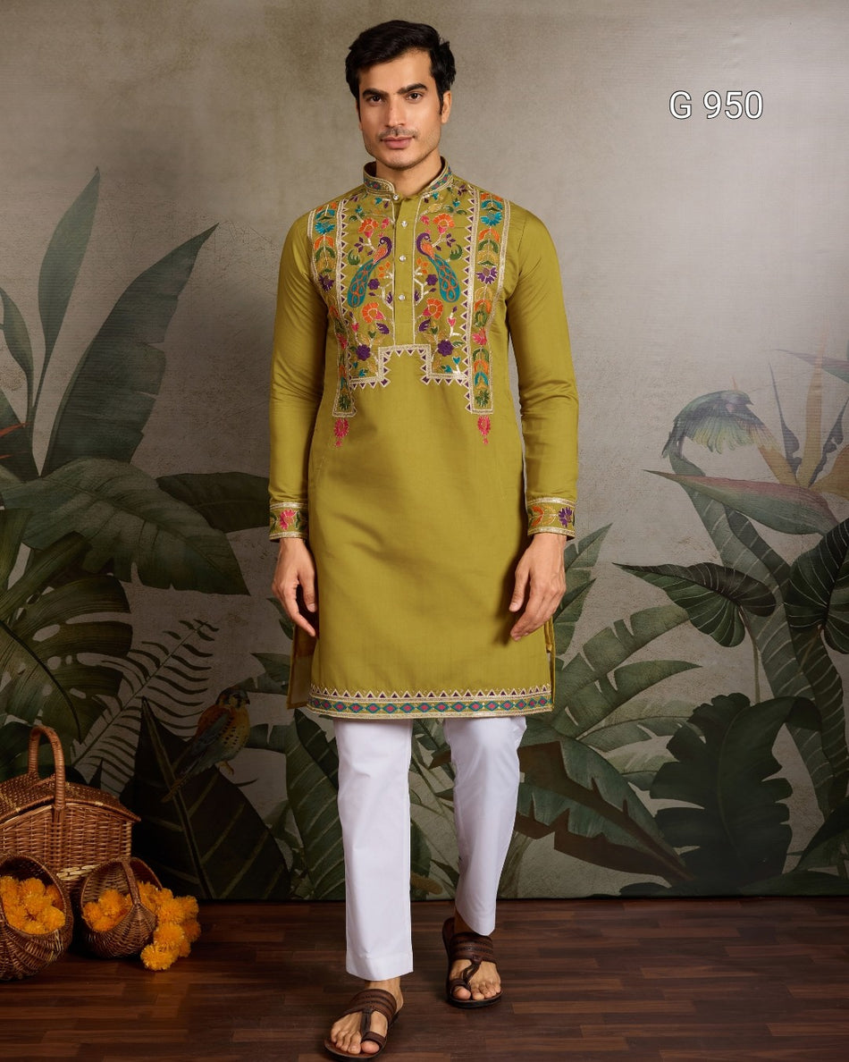Traditional Rajwadi Men's Kurta Outfit - G 950