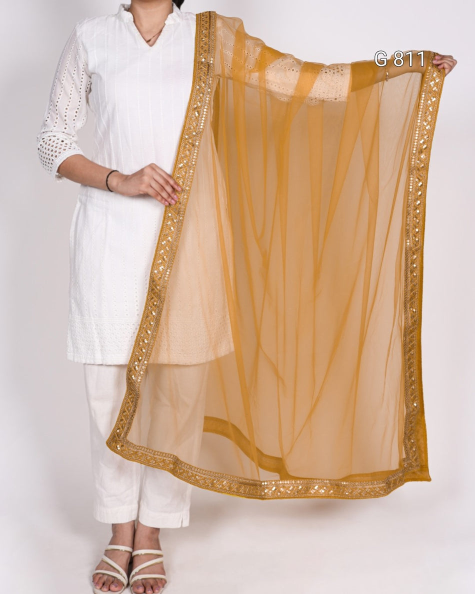Elegant Net Dupatta for Ethnic Wear G 811