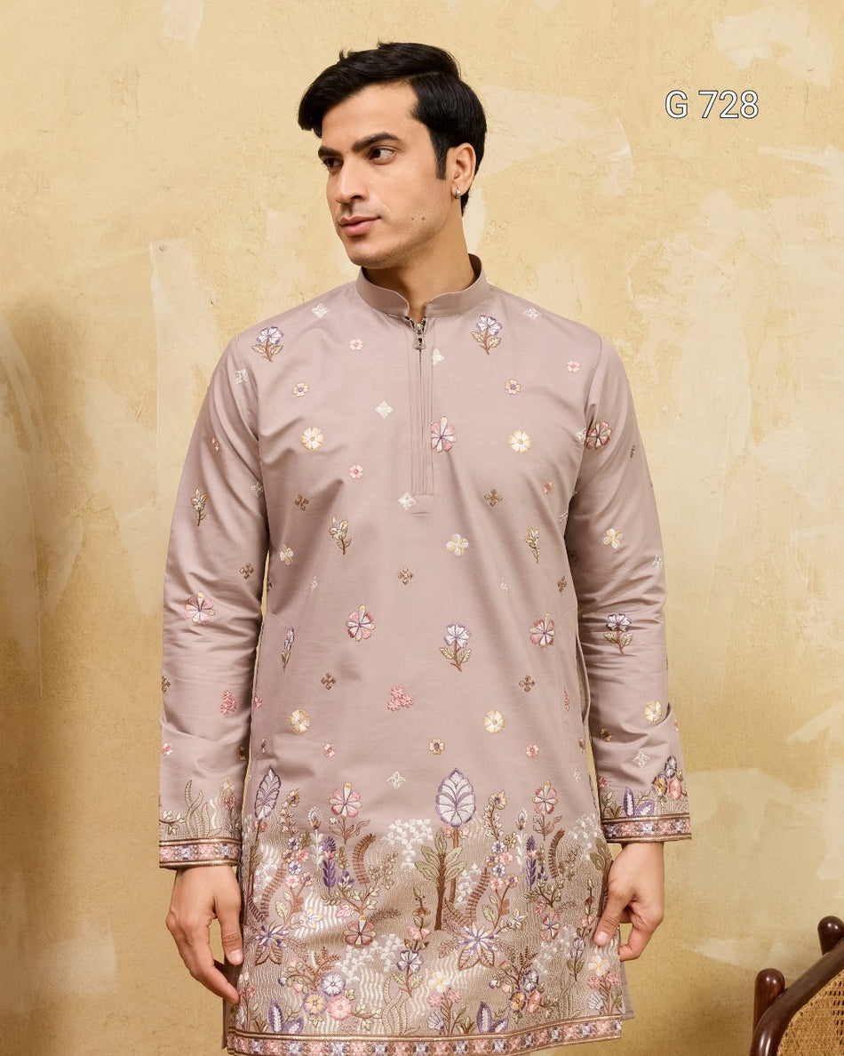 Wedding Special Men’s Embroidered Kurta Collection 2026- G 728