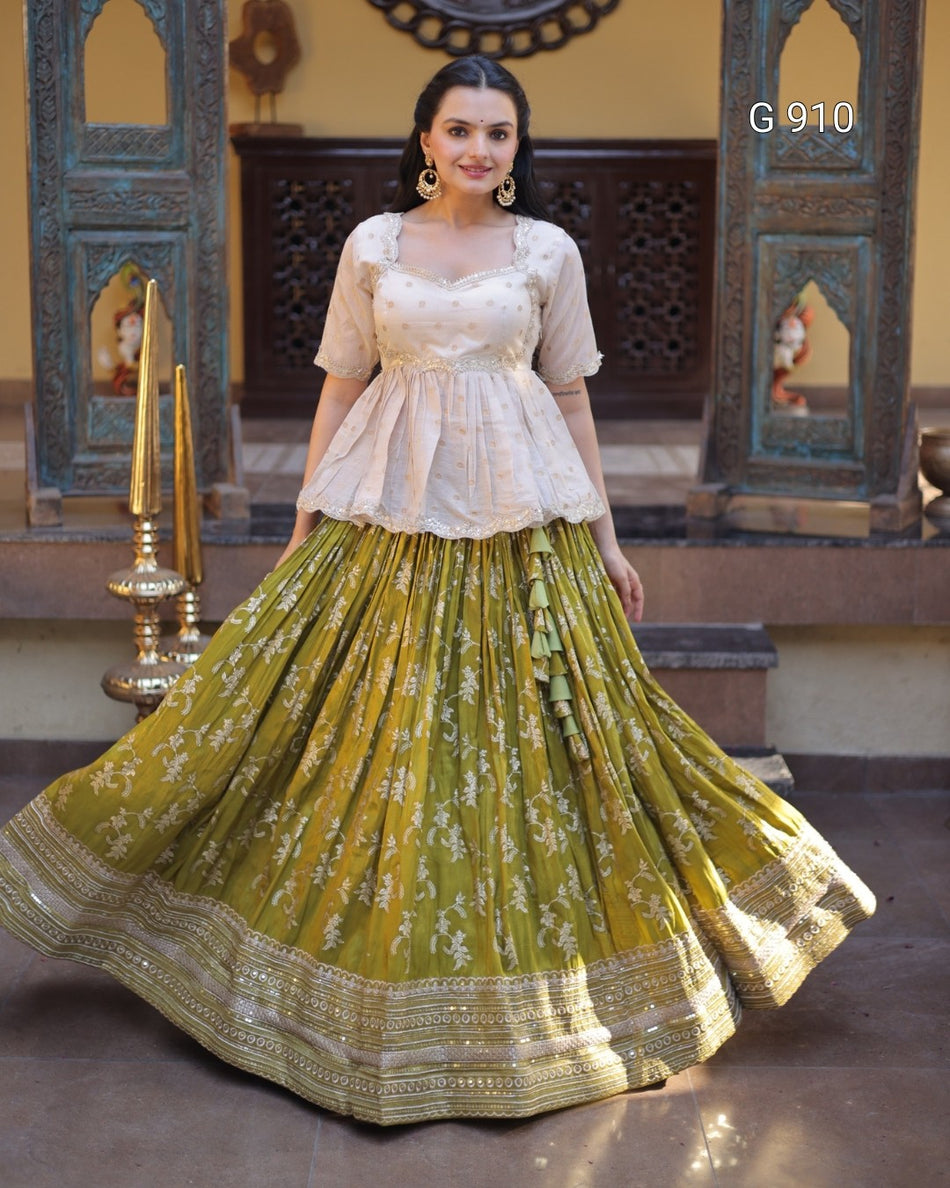 Viscose Jacquard Lehenga Choli Collection - G 910