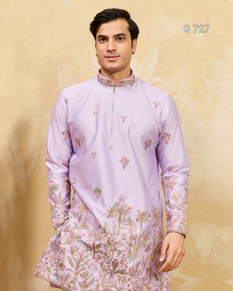 Wedding & Festival Special Men’s Embroidered Kurta Collection - G 727