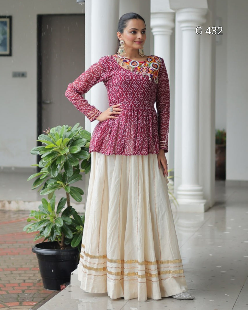 Festive Ethnic Lehenga with Gamthi Work - G 432
