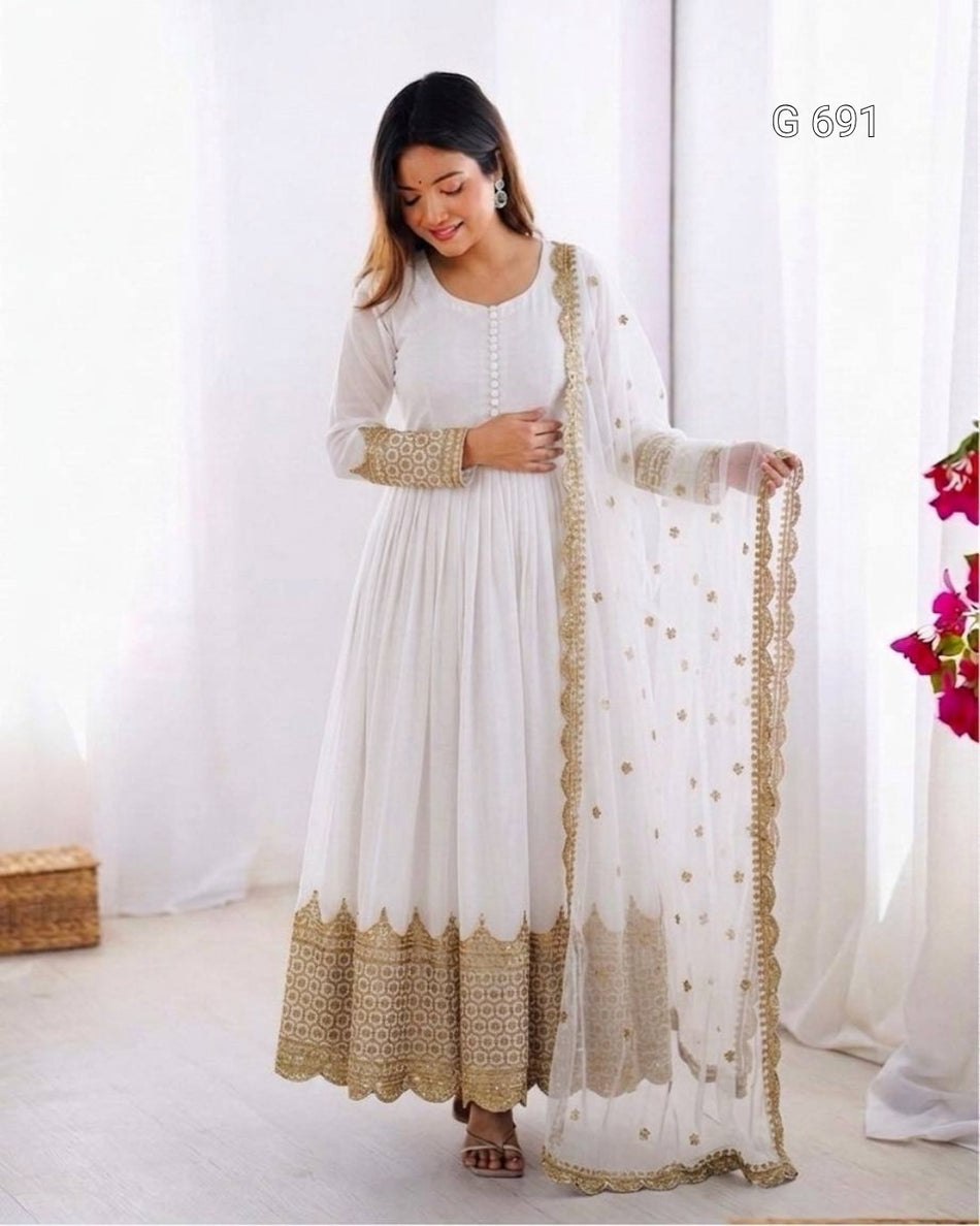 Luxurious Sequence Work Anarkali with Ethnic Charm - G 691