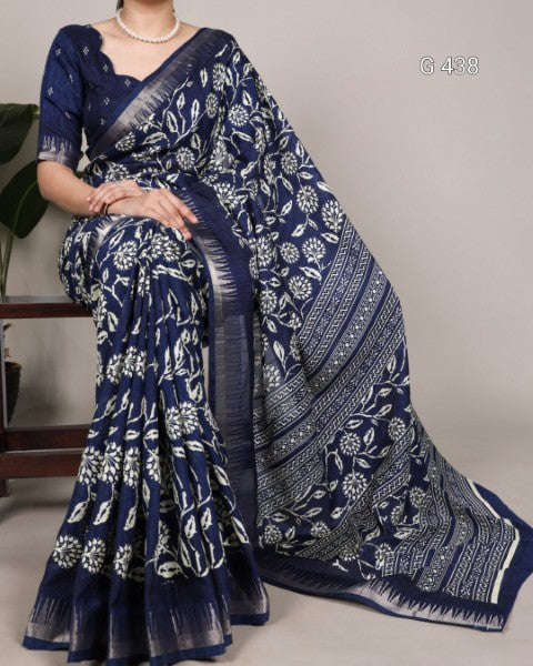 Graceful Light Printed Sarees for Everyday Elegance - G 438