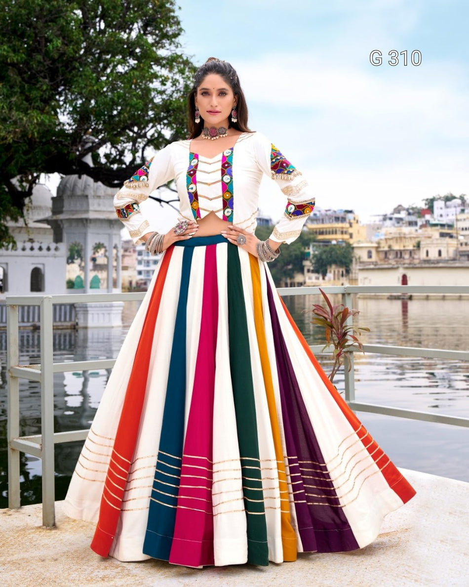 Pure Rayon Lehenga with Gota Patti & Mirror Work – G 310