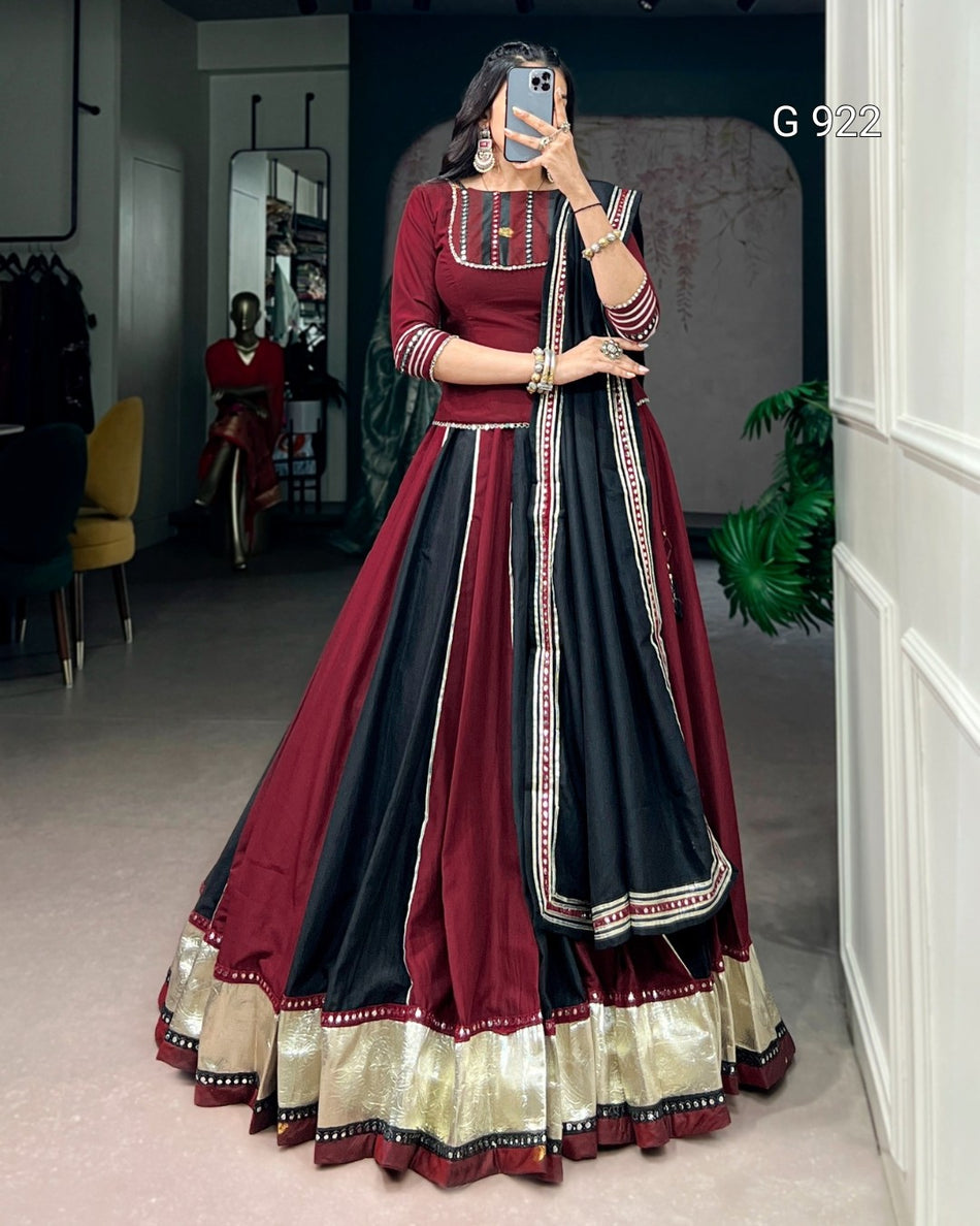 Traditional Chinon Navratri Lehenga Collection - G 922