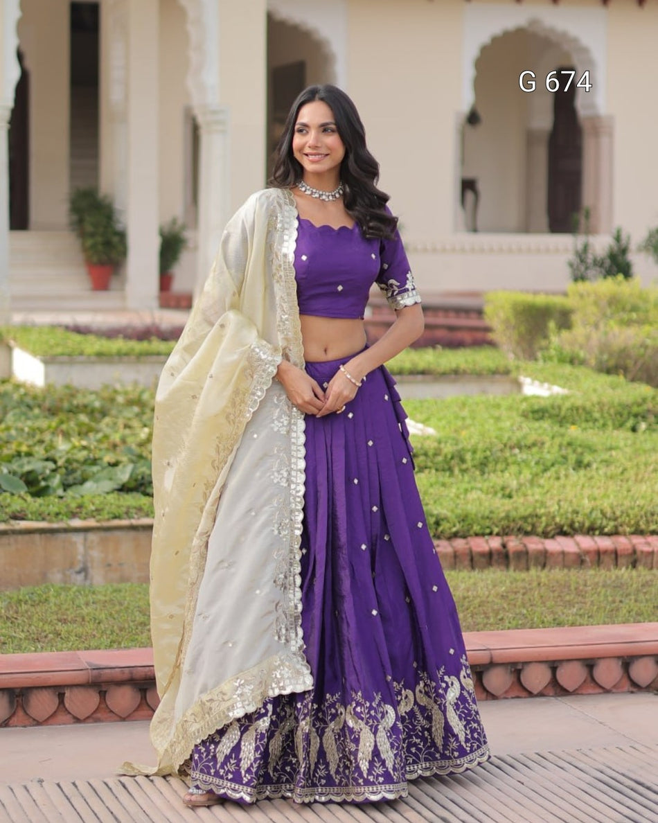 Luxurious Designer Lehenga with Timeless Ethnic Charm G 674