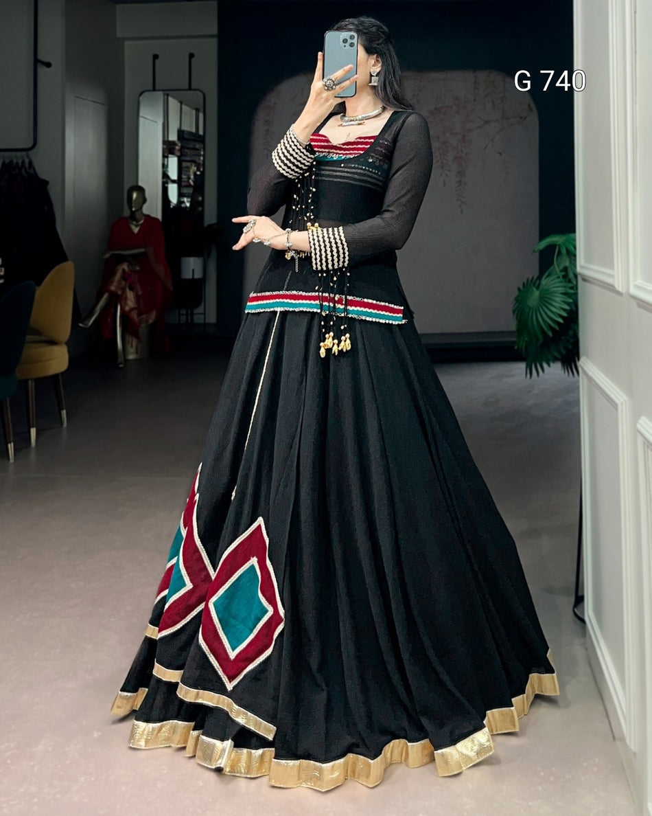 Festive Marble Fabric Outfit for Special Occasions G 740