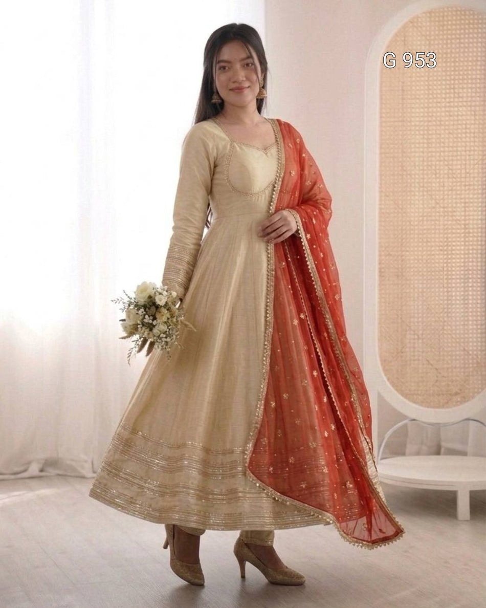 Premium Embroidered Anarkali Collection - G 953