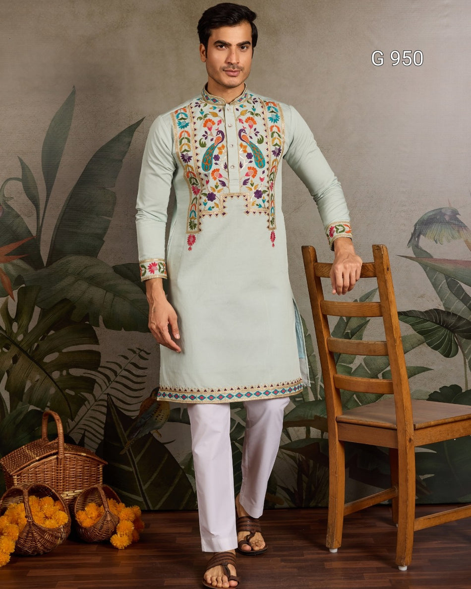 Traditional Rajwadi Men's Kurta Outfit - G 950