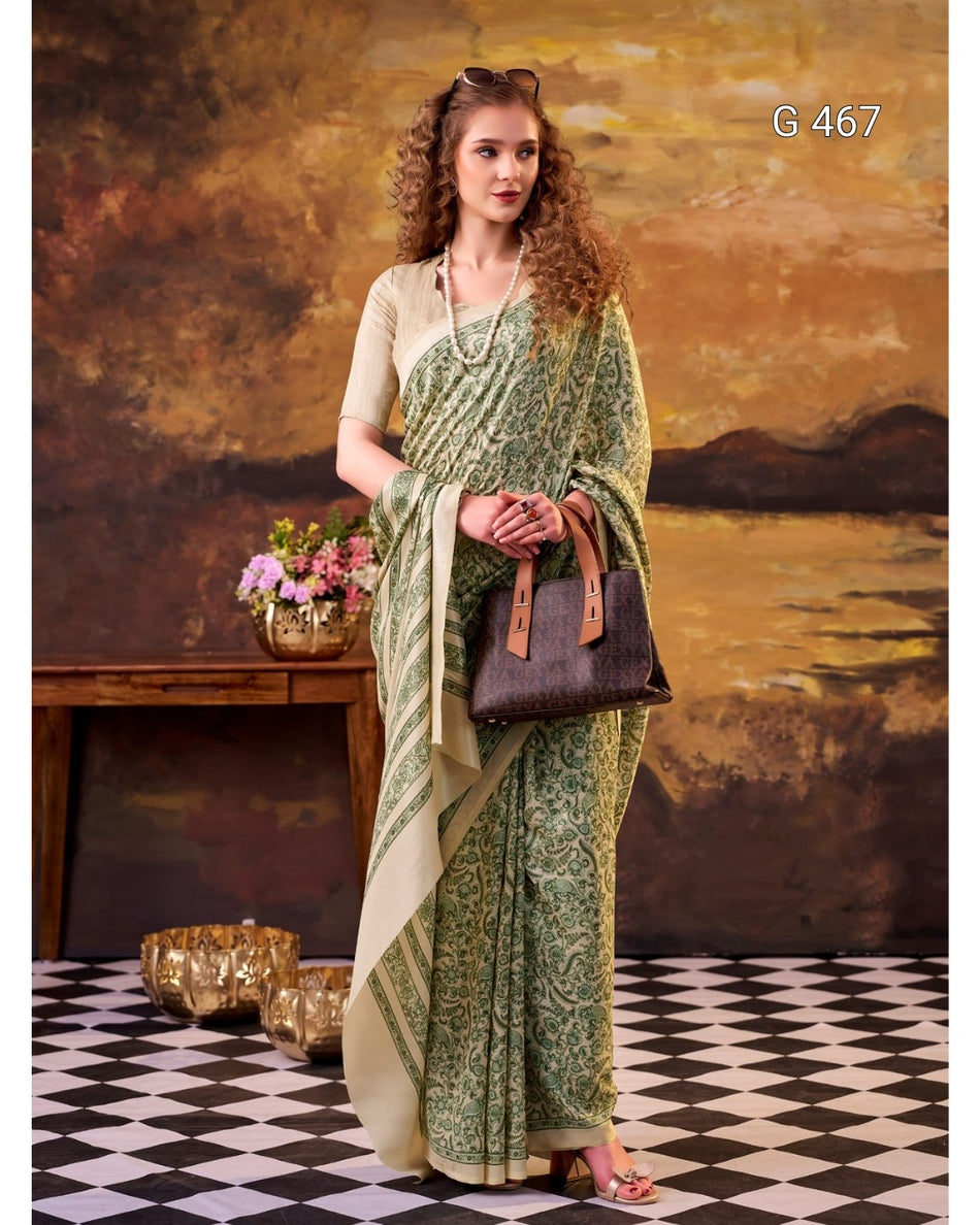 Elegant Tussar Silk Sarees with Timeless Prints - G 467