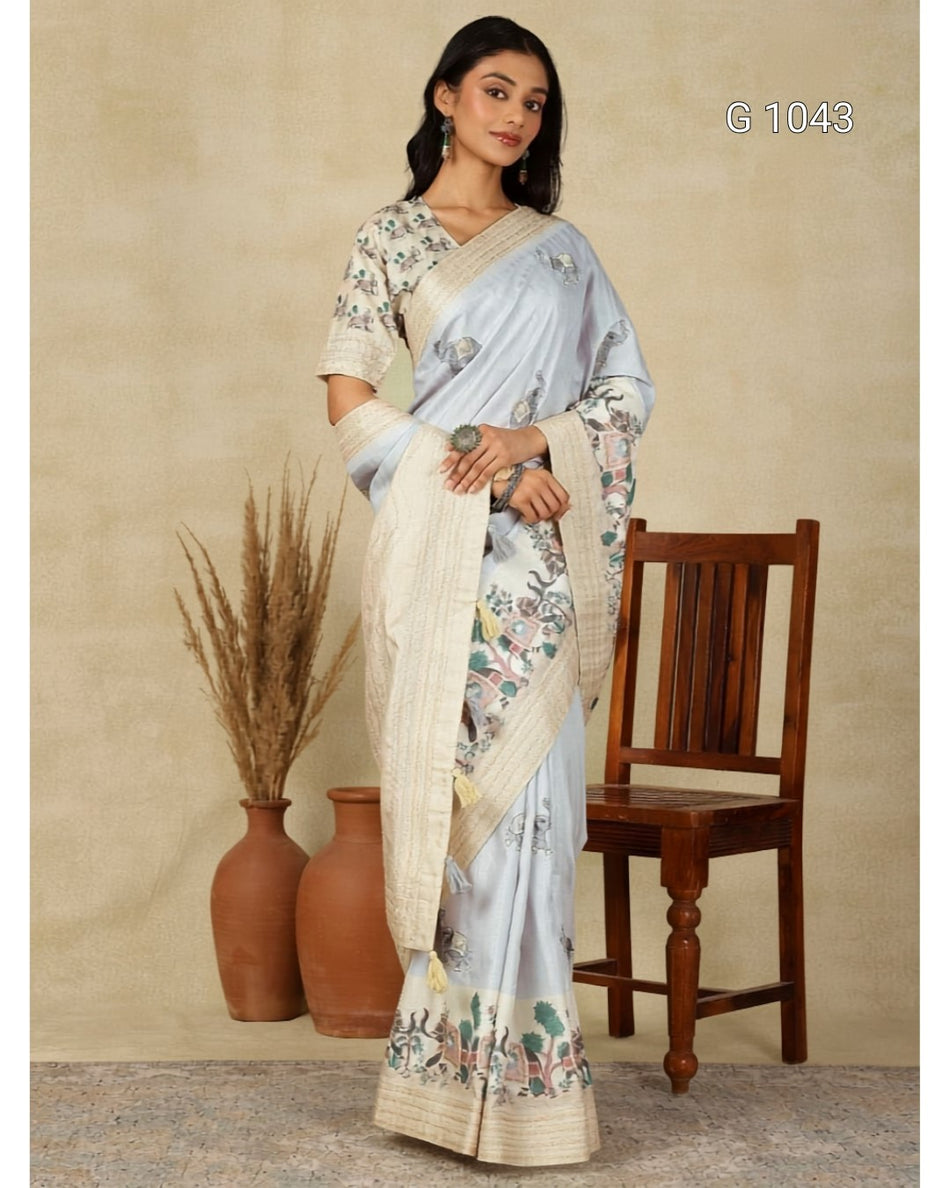 Premium Tripur Silk Saree Collection - G 1043