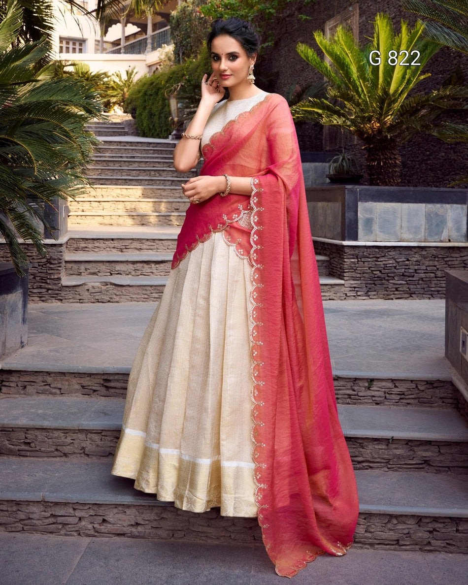 Premium Ethnic Lehenga with Shimmer Dupatta G 822