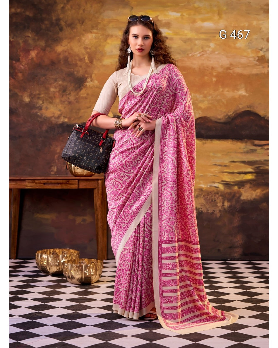 Elegant Tussar Silk Sarees with Timeless Prints - G 467