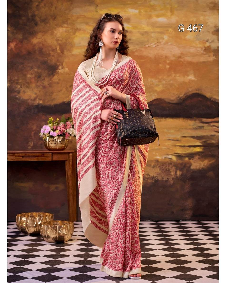 Elegant Tussar Silk Sarees with Timeless Prints - G 467