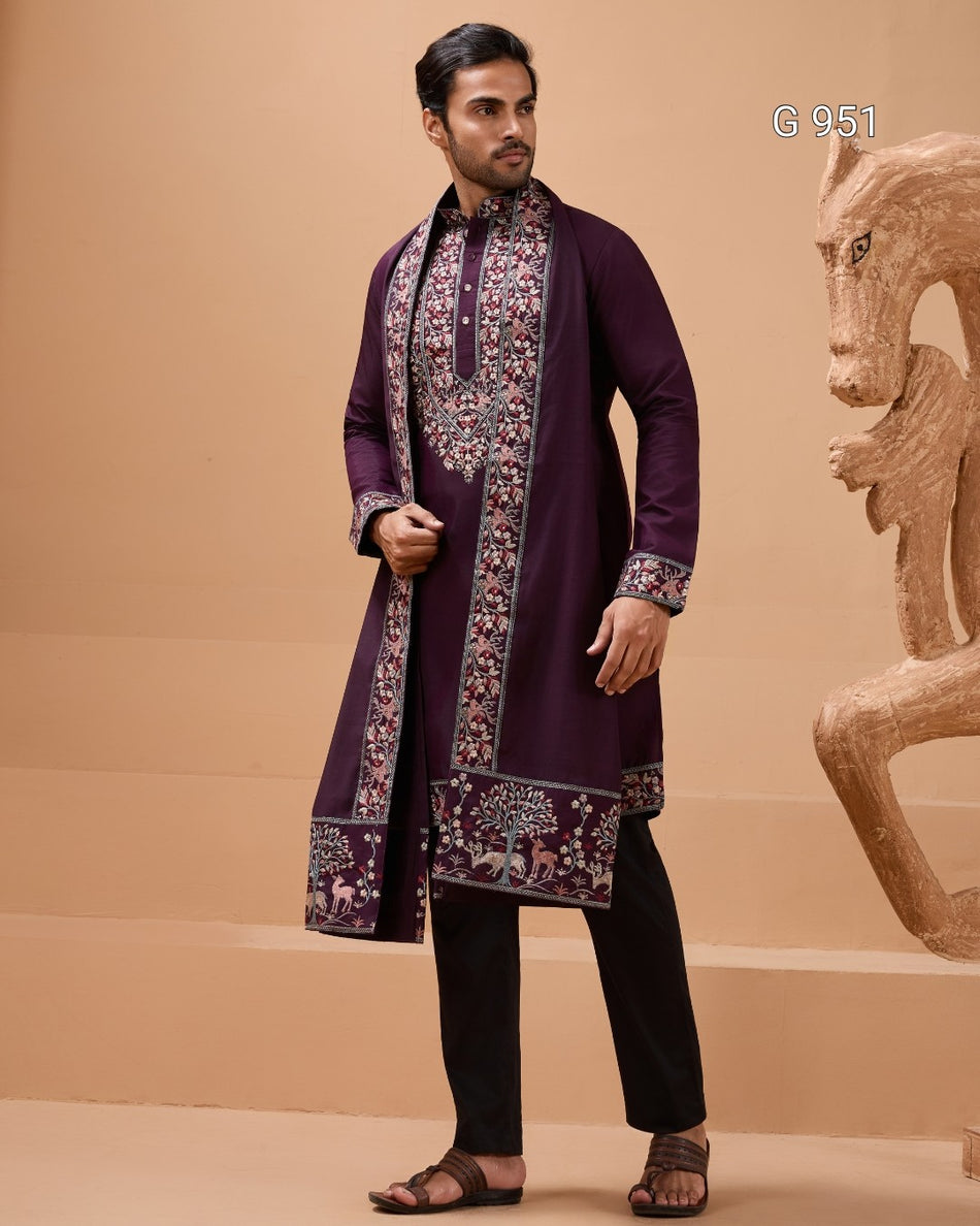 Stylish Royal Men's Kurta Outfit - G 951