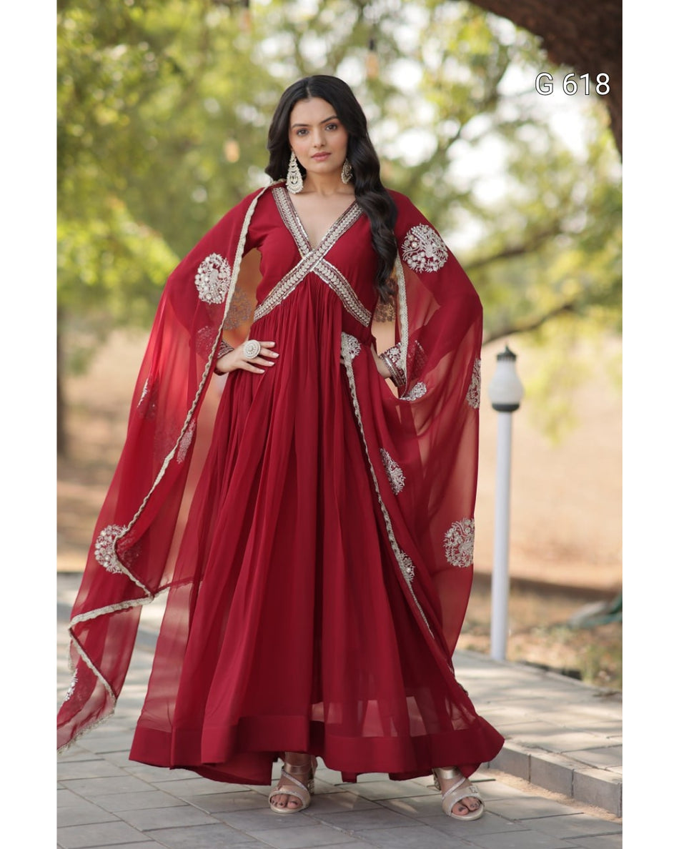 Premium Readymade Gown with Timeless Charm - G 618