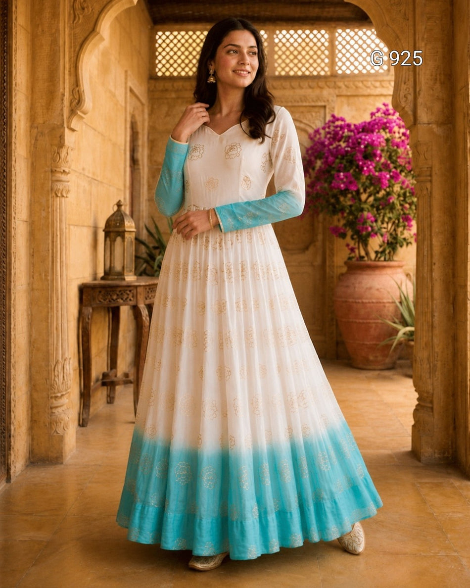 Premium Sequins Embroidered Designer Gown - G 925