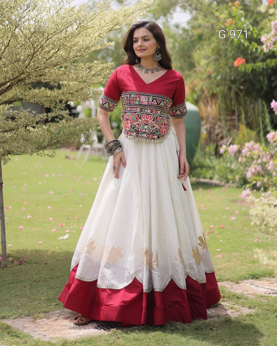 Traditional Roman Garba Wear Lehenga - G 971