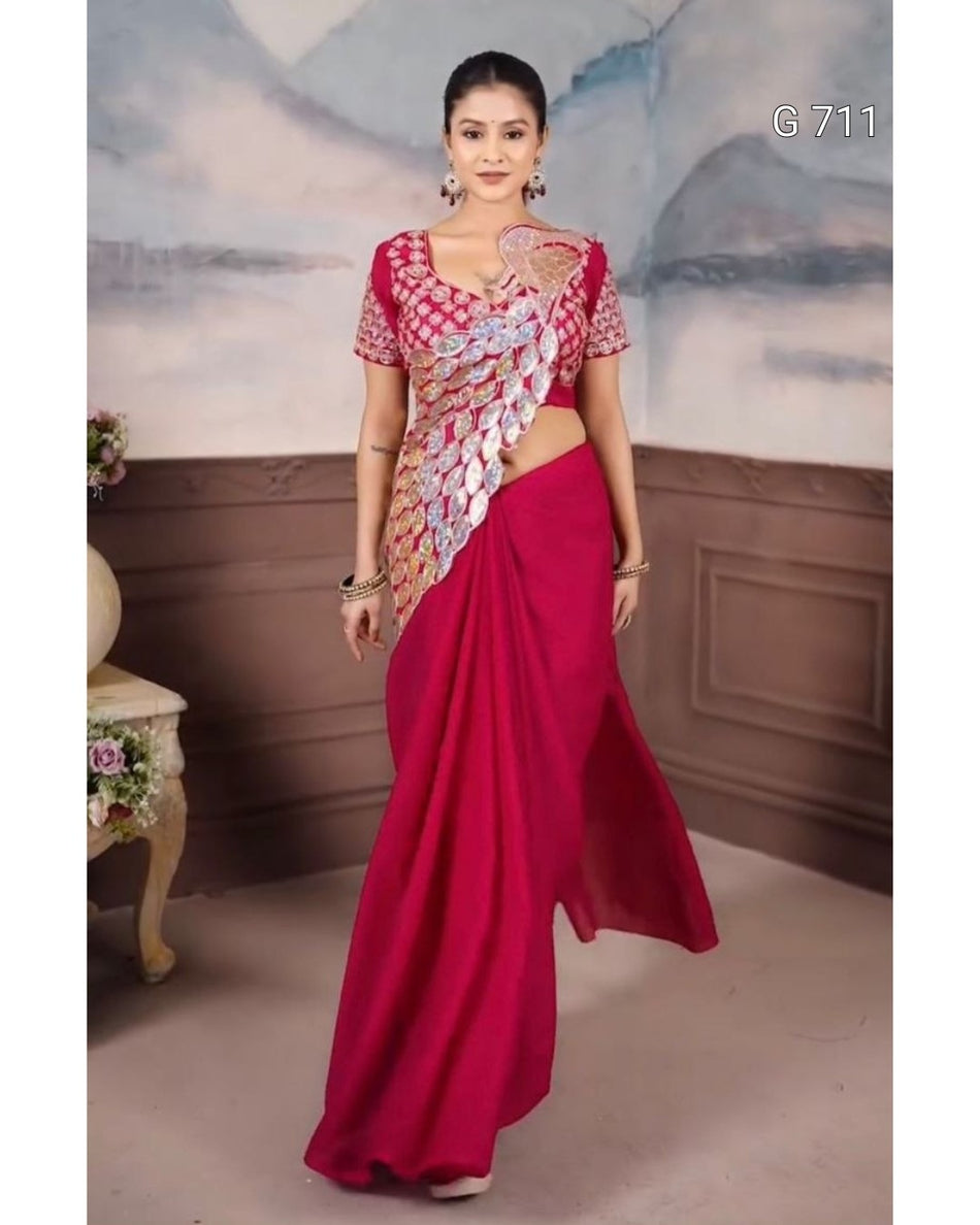 Luxury Jacket Saree Collection for Celebrations G 711