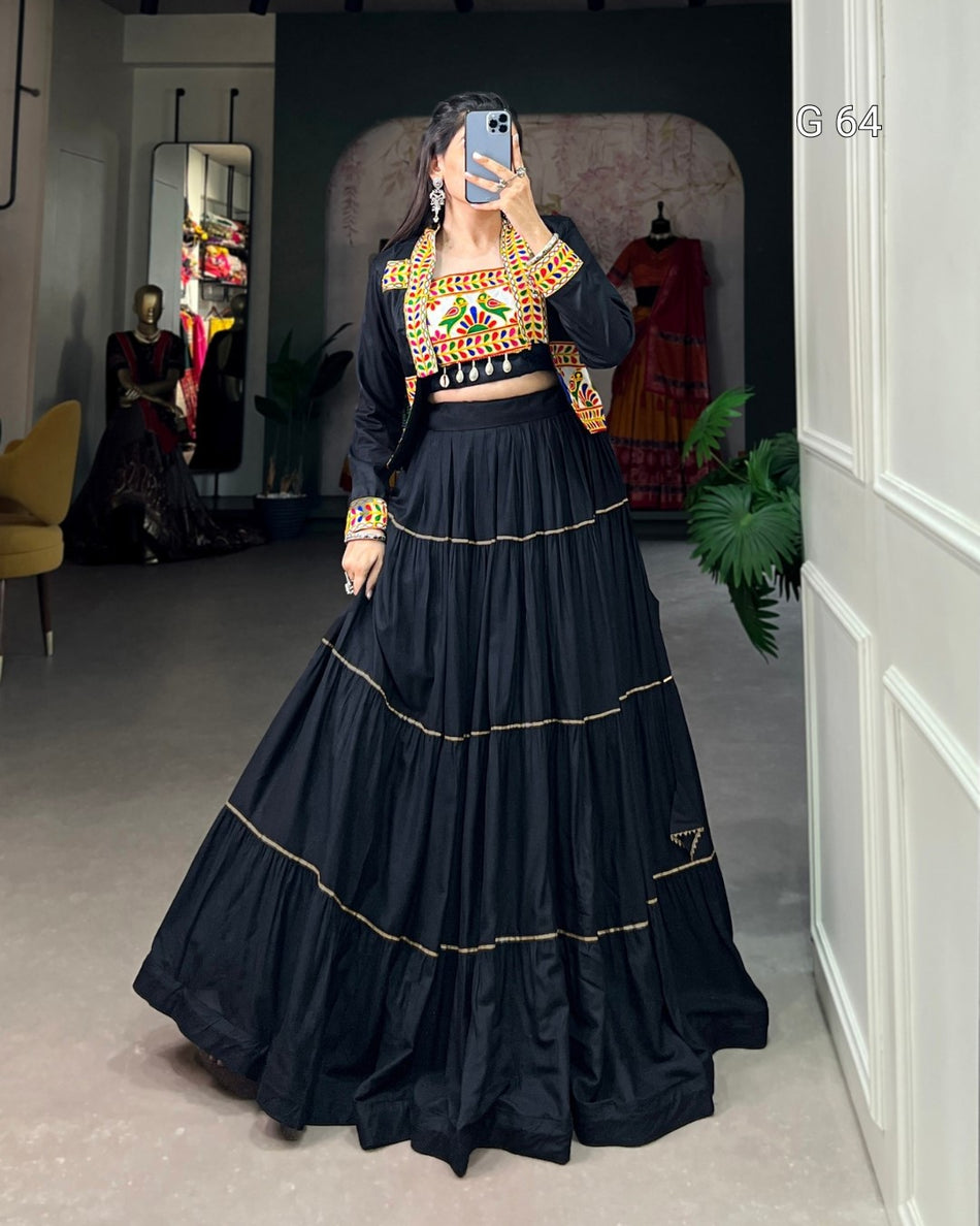 Pure Rayon Lehenga with Gota Patti Touch Up – G64
