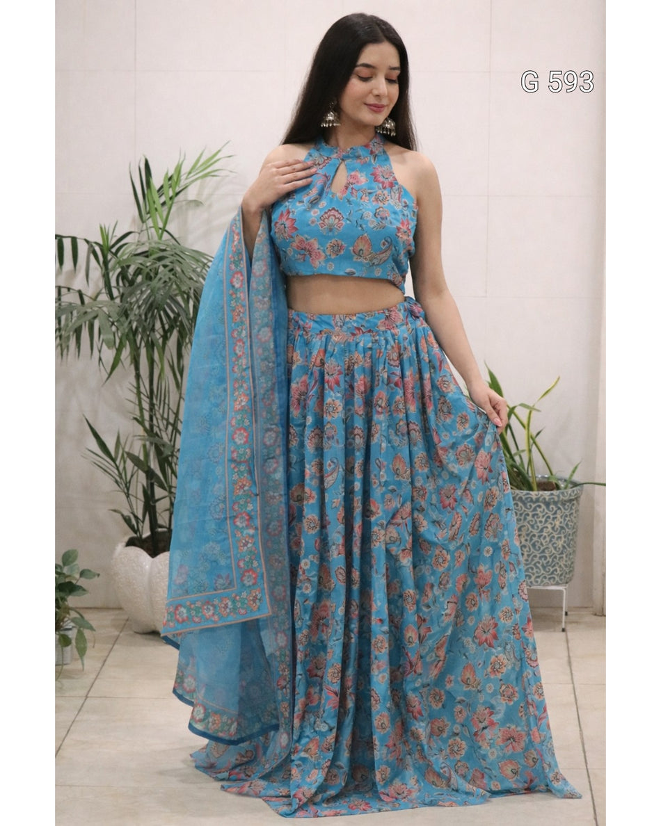 Designer Organza Lehenga with Timeless Charm - G 593