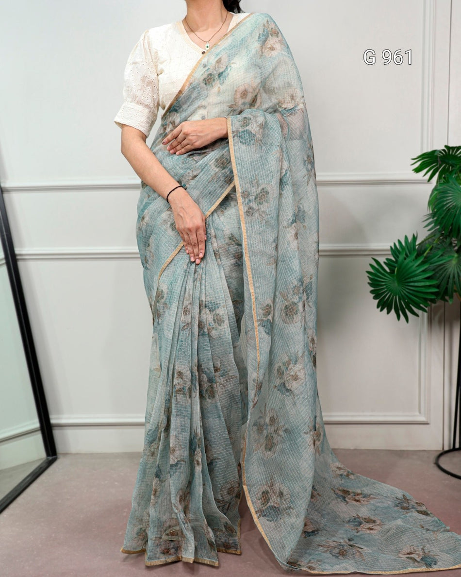 Blossom Kota Doria Saree Collection - G 961