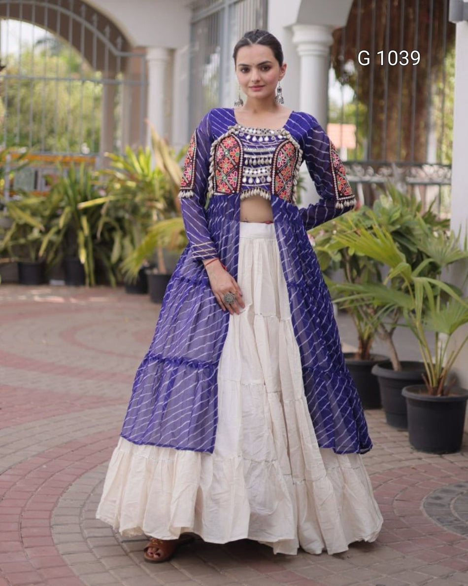 Gujarati Style Lehenga Kurti Collection - G 1039