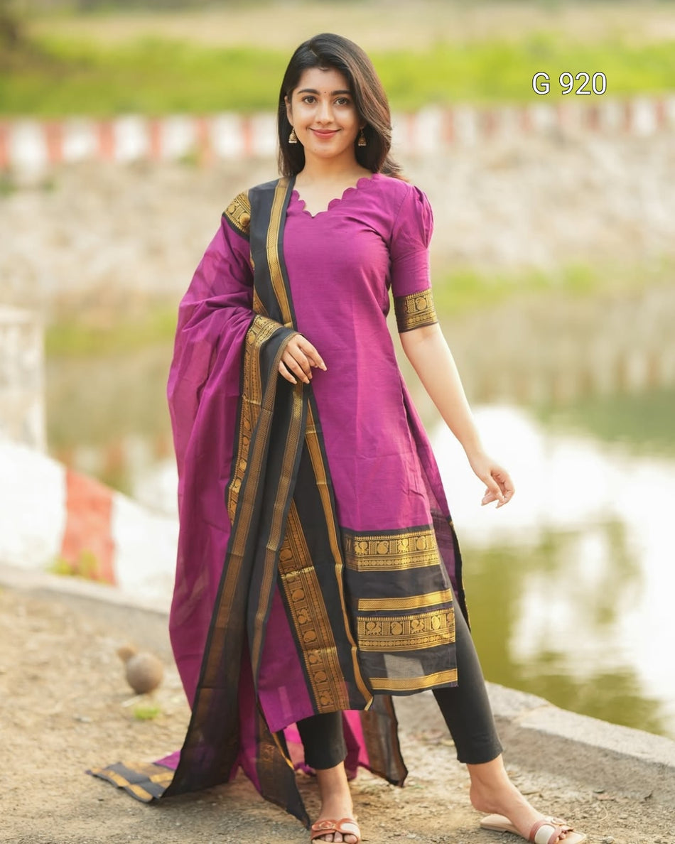 Daily Wear Kanchi Cotton Kurta - G 920