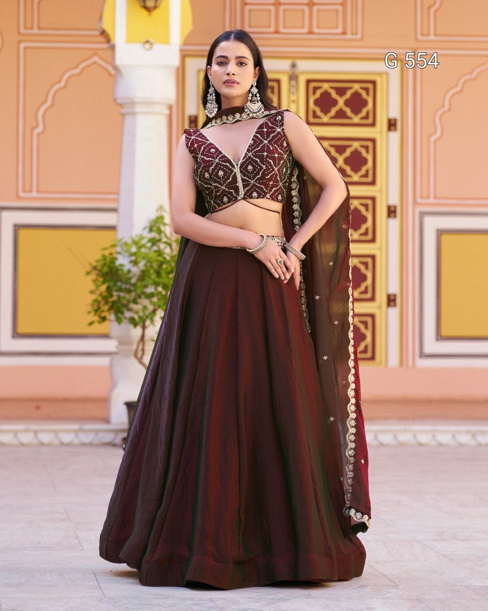 Designer Festive Look with Delicate Embroidery Detail - G 554