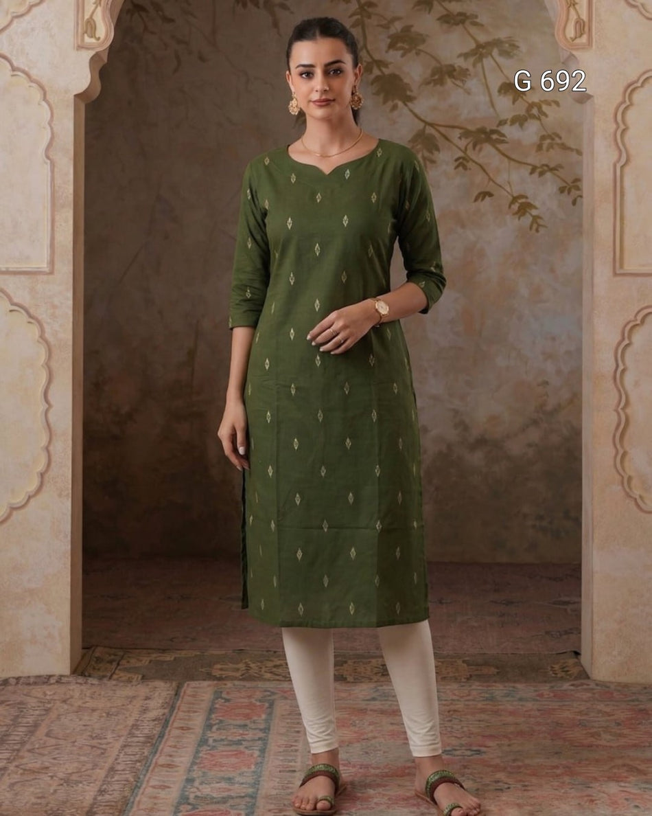 Festive Wear Jacquard Kurti for Women G 692