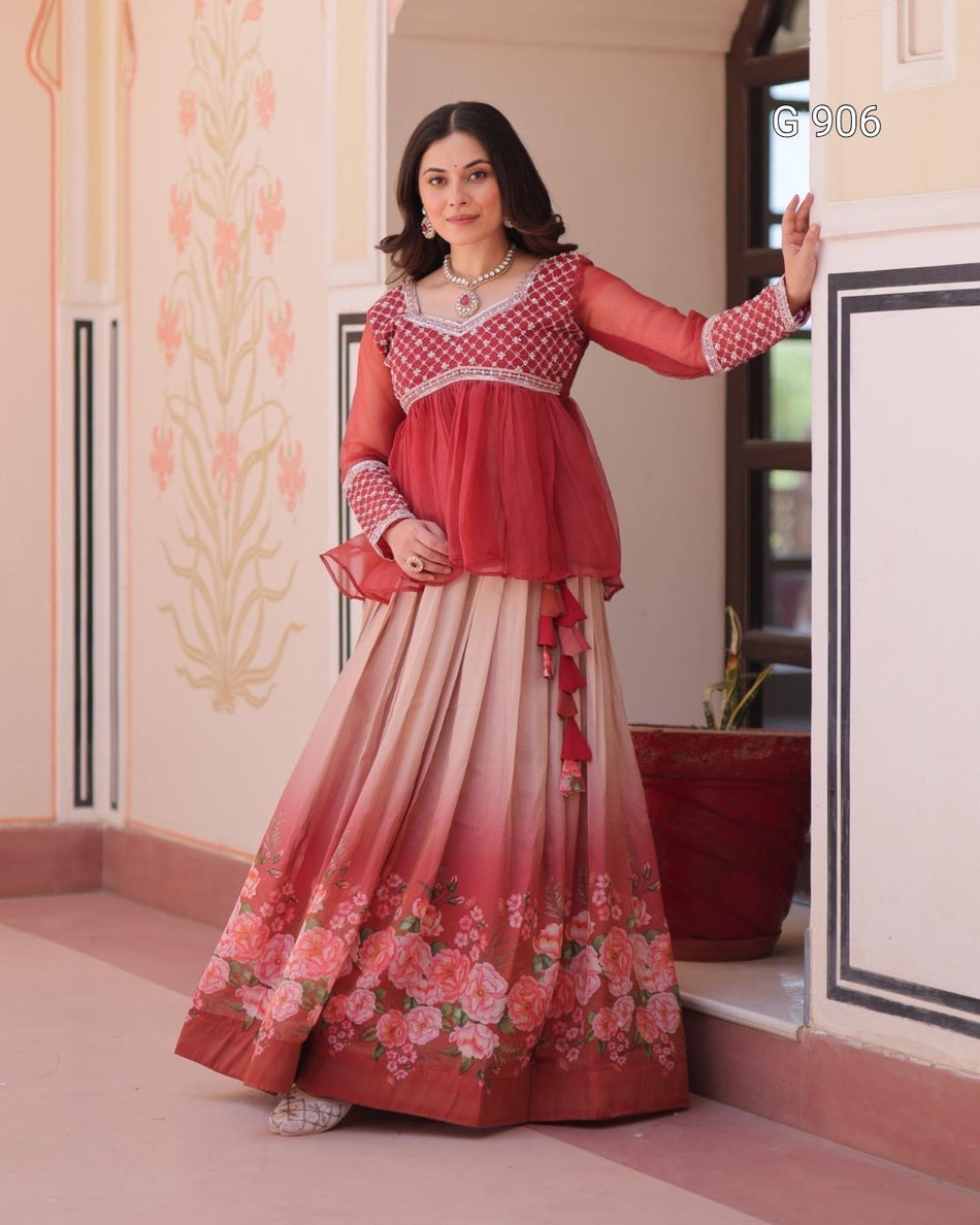 Elegant Embroidered Lehenga Choli Collection - G 906