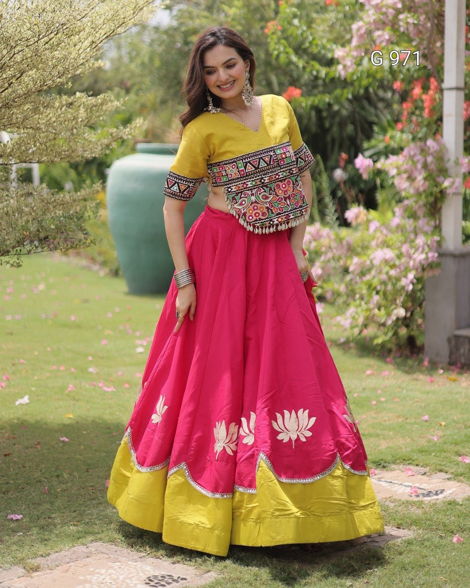 Traditional Roman Garba Wear Lehenga - G 971