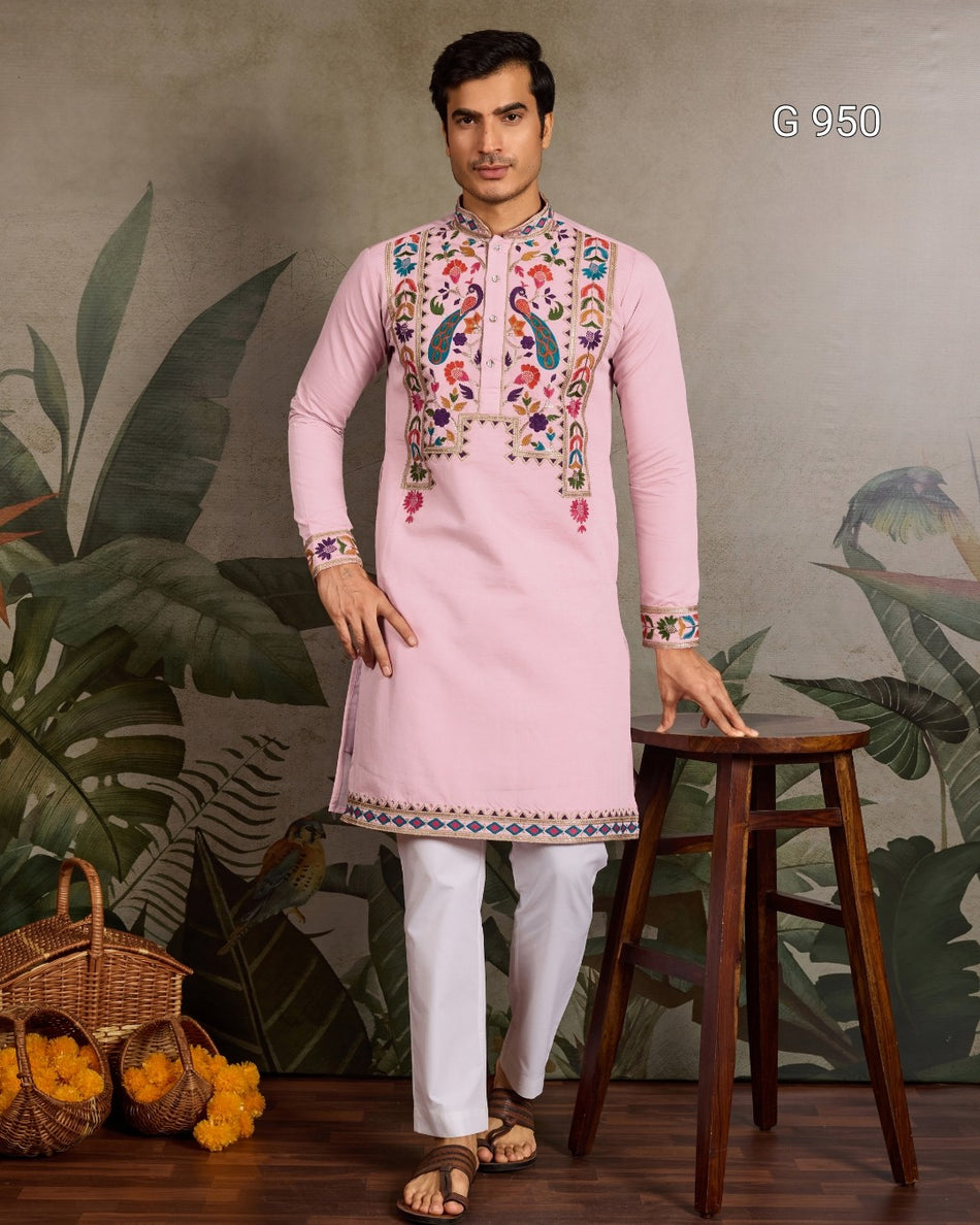 Traditional Rajwadi Men's Kurta Outfit - G 950