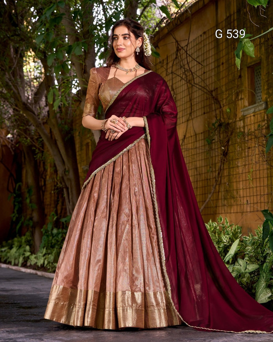 Elegant Dupion Silk Lehenga with Rich Traditional Appeal - G 539