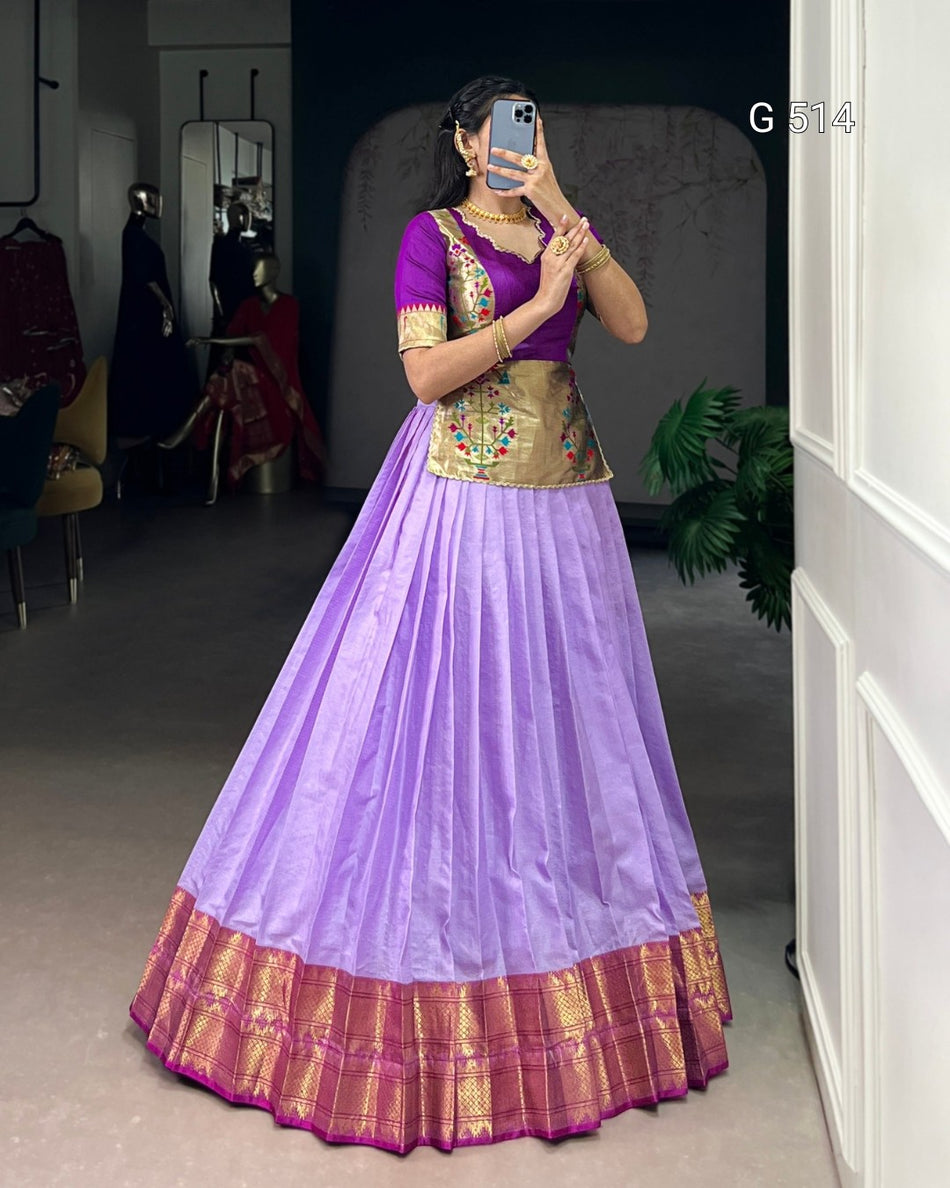 Premium Jacquard Lehenga with Modern Traditional Fusion - G 514