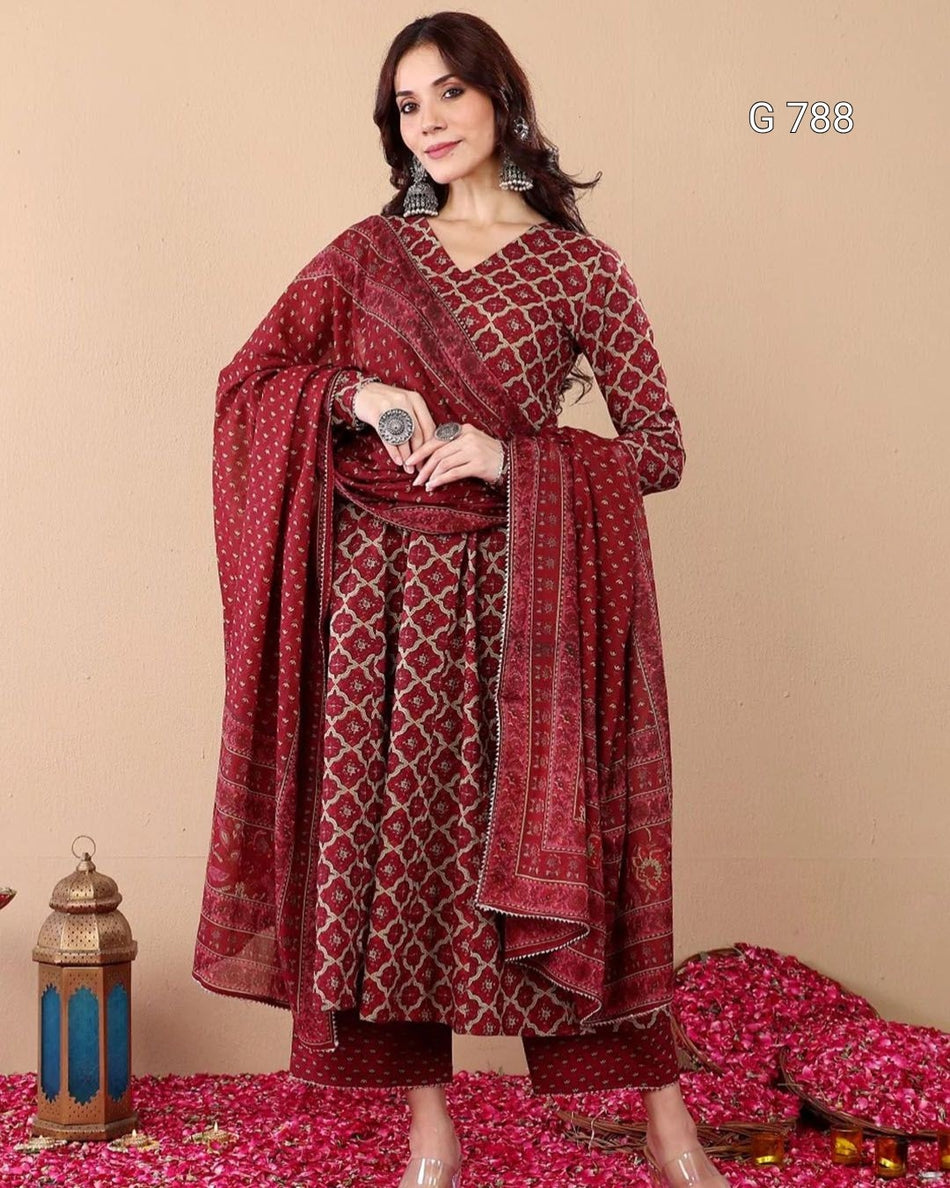 Readymade Rayon Kurta Pant Dupatta Collection G 788