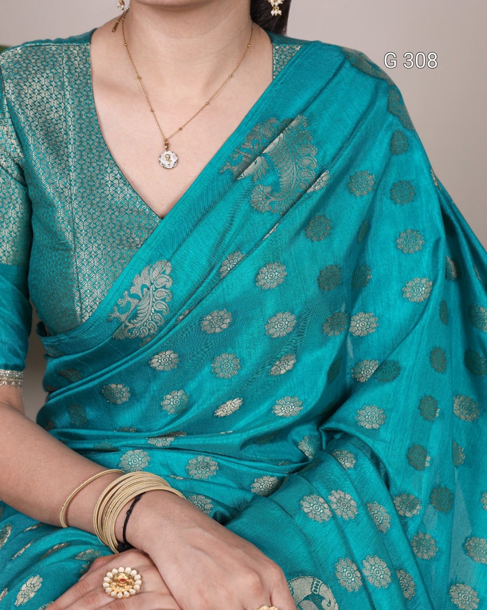 Roop Silk Saree with Zari Weaving Work – G 308