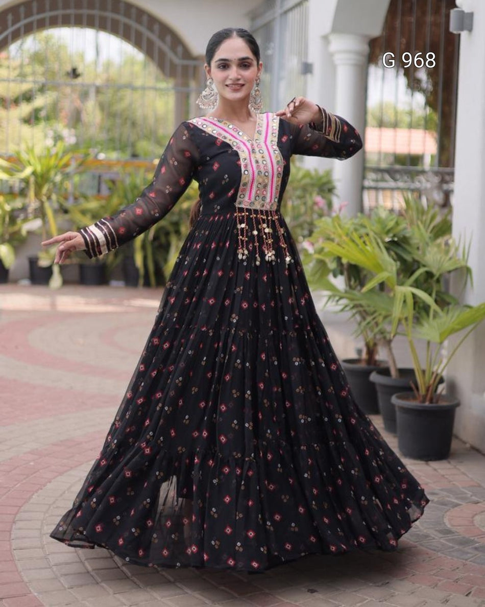 Kutchi Patchwork Garba Gown Collection - G 968