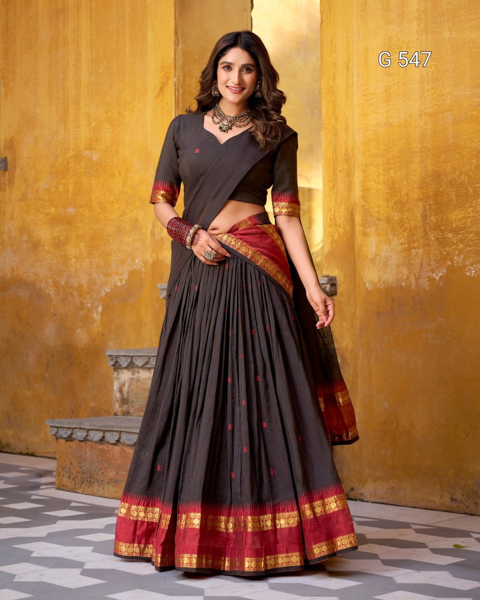 Beautiful Chanderi Cotton Lehenga for Festive Occasions - G 547