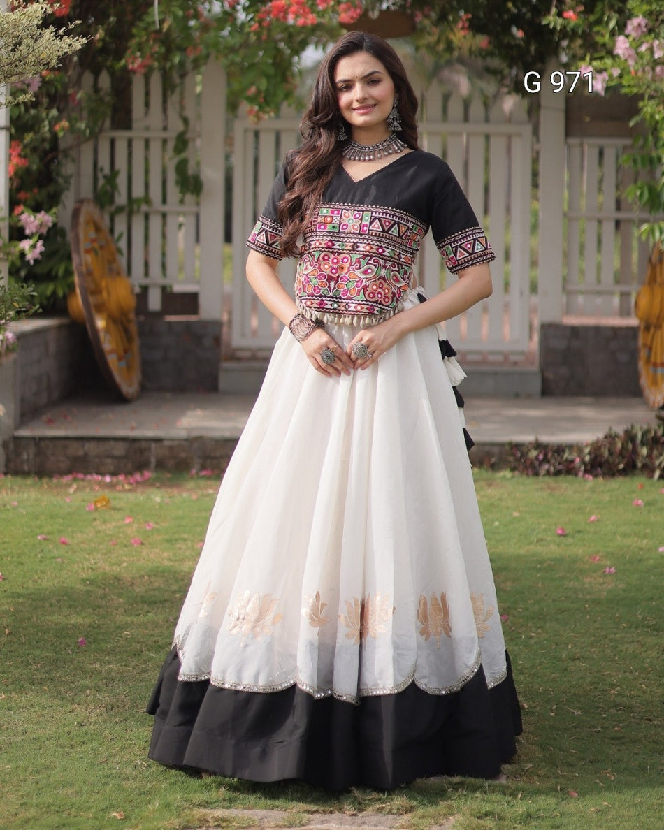 Traditional Roman Garba Wear Lehenga - G 971