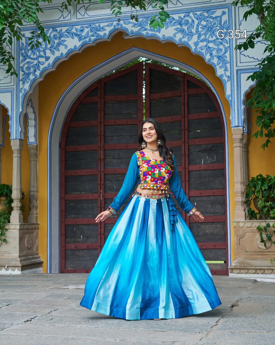 Chinnon Pedding Lehenga with Kutchi Gamthi Embroidery - G354