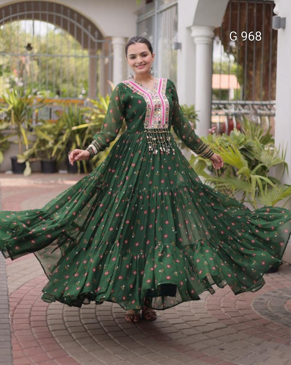 Kutchi Patchwork Garba Gown Collection - G 968