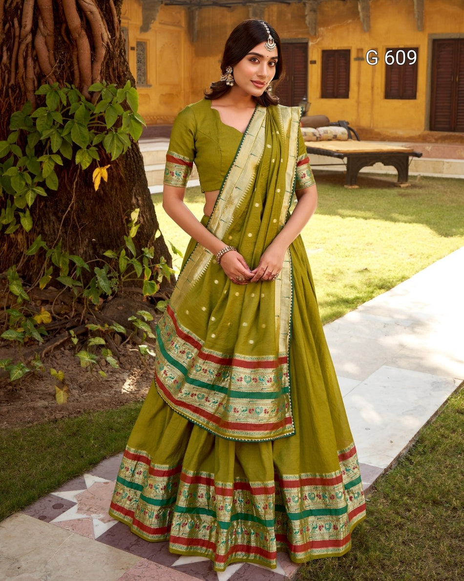 Stylish Zari Woven Ethnic Saree Collection - G 609